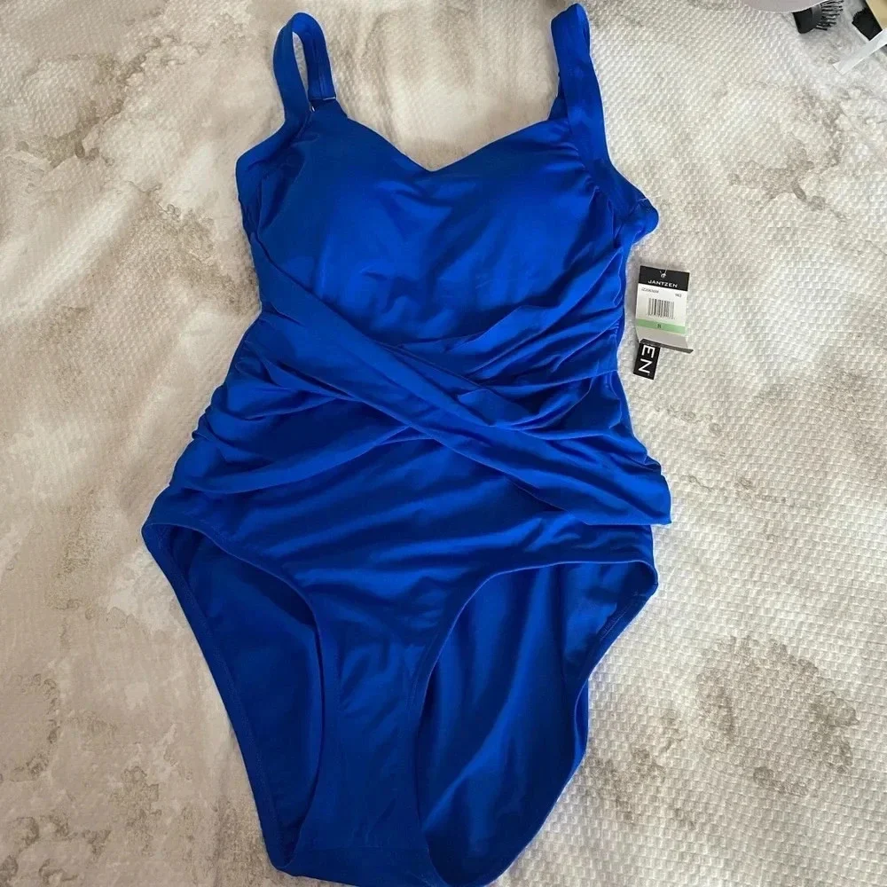 Jantzen Royal Blue One Piece Swimsuit Size 8